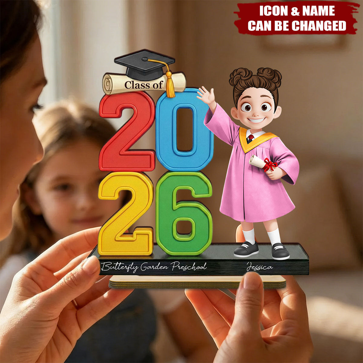 Preschool & Kindergarten Graduation Gift - Personalized Wooden Plaque