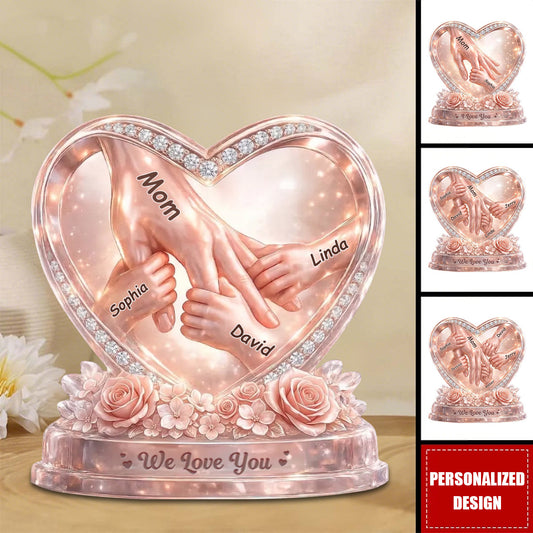 “Hold Your Hand Forever” Personalized Acrylic Plaque - Mother’s Day Gift for Mom or Grandma