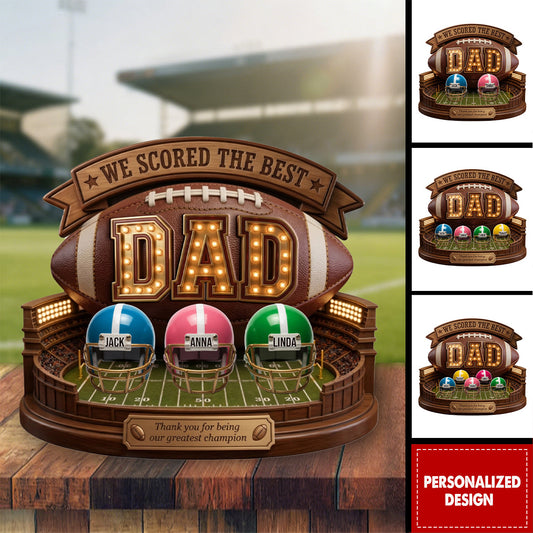 Personalized Football Plaque For Dad for Dad with personalized design details for meaningful gifting