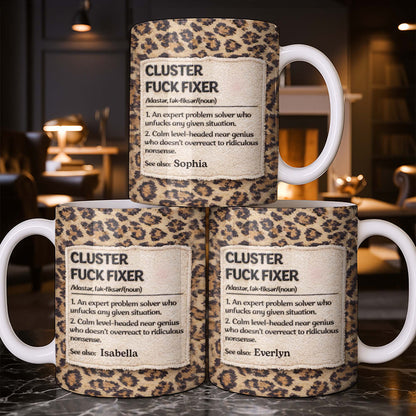 Cluster F❤️ck Fixer Leopard Print Mug