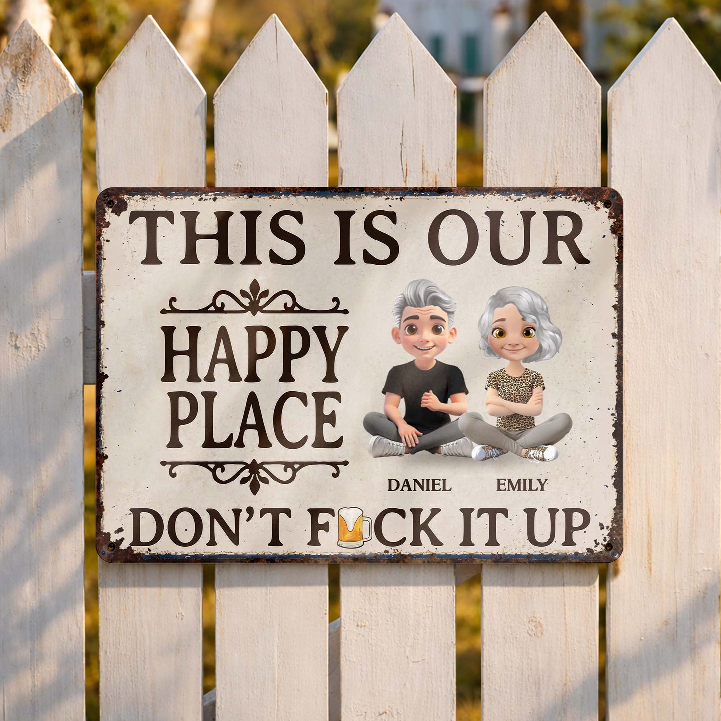 Metal Sign detail view for Couples