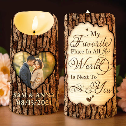 Favorite Place In The World Next To You Heart Photo Design