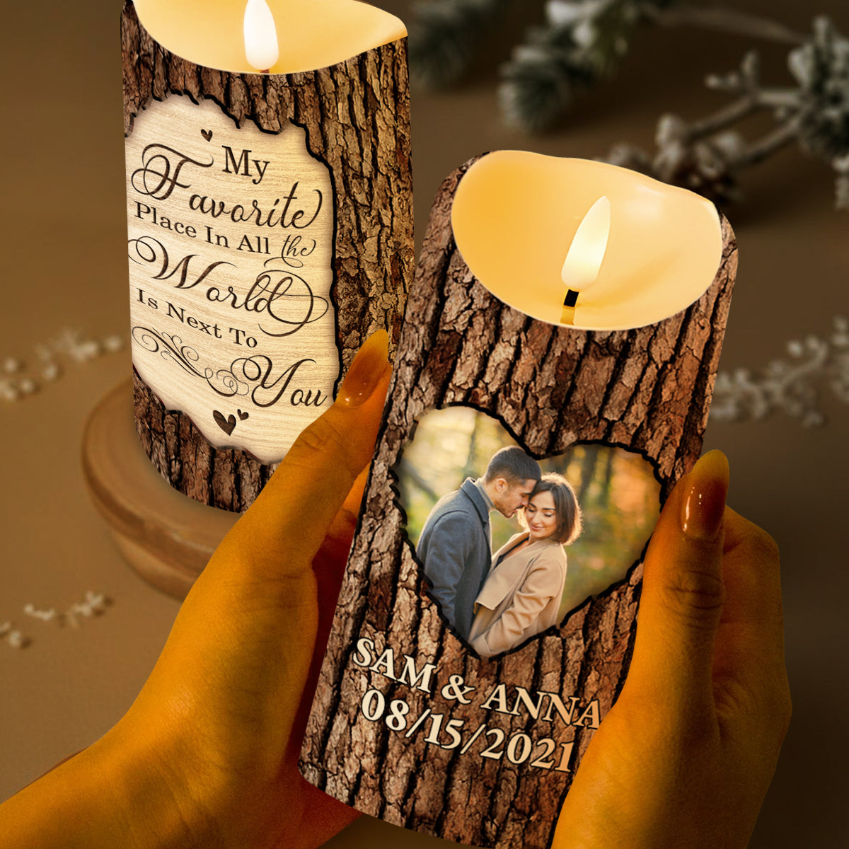 Favorite Place In The World Next To You Heart Photo Design