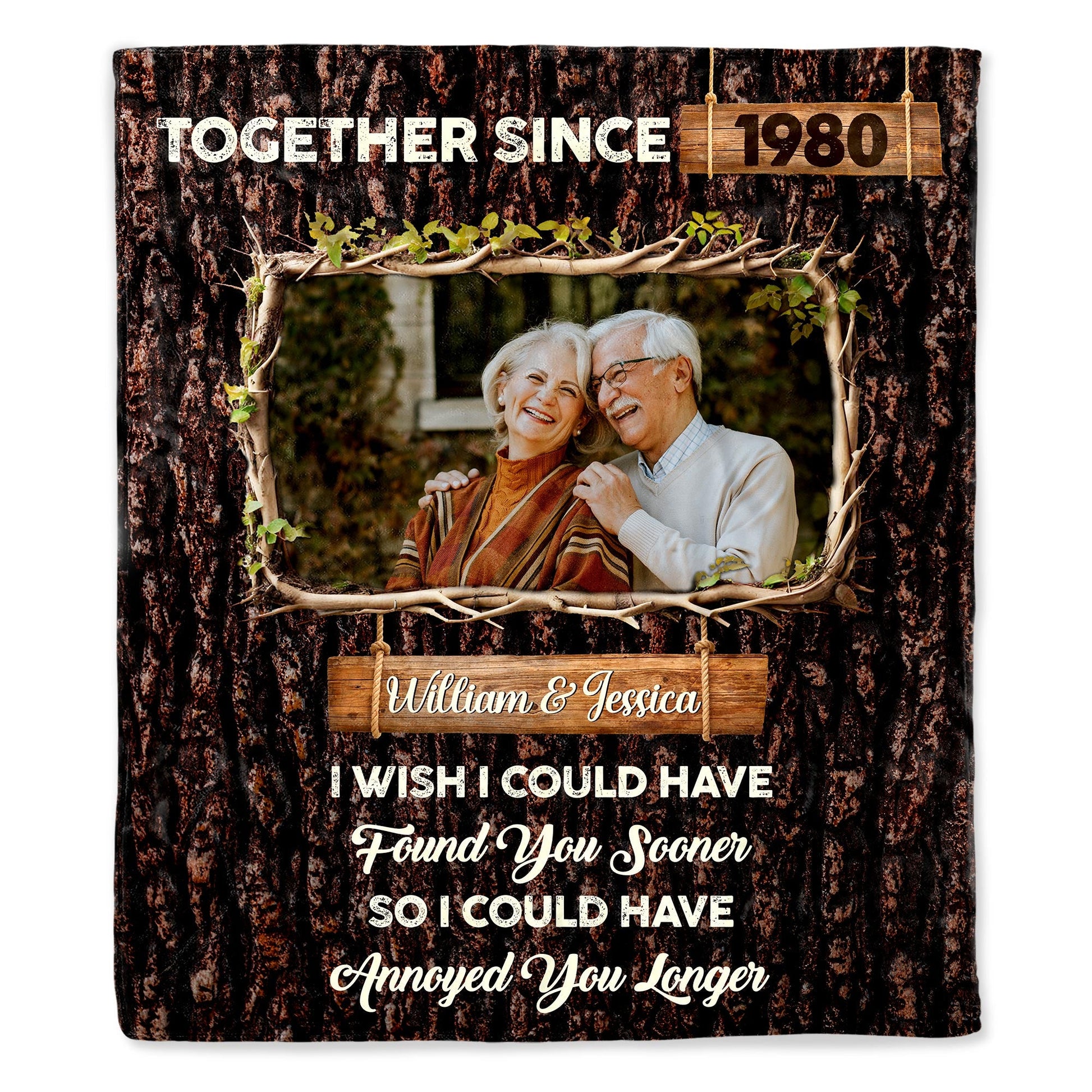 Annoyed You Longer Together Since Sign Board Tree Bark Design