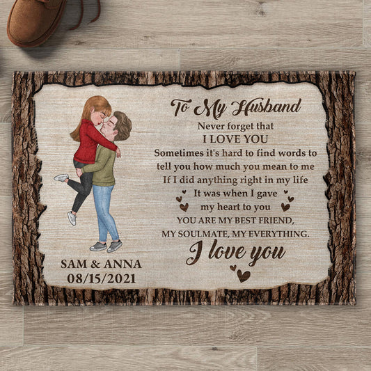 Personalized Custom I Love You, You Are My Everything Doormat - Perfect Gift For Spouse