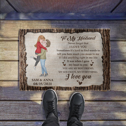 Personalized Custom I Love You, You Are My Everything Doormat - Perfect Gift For Spouse