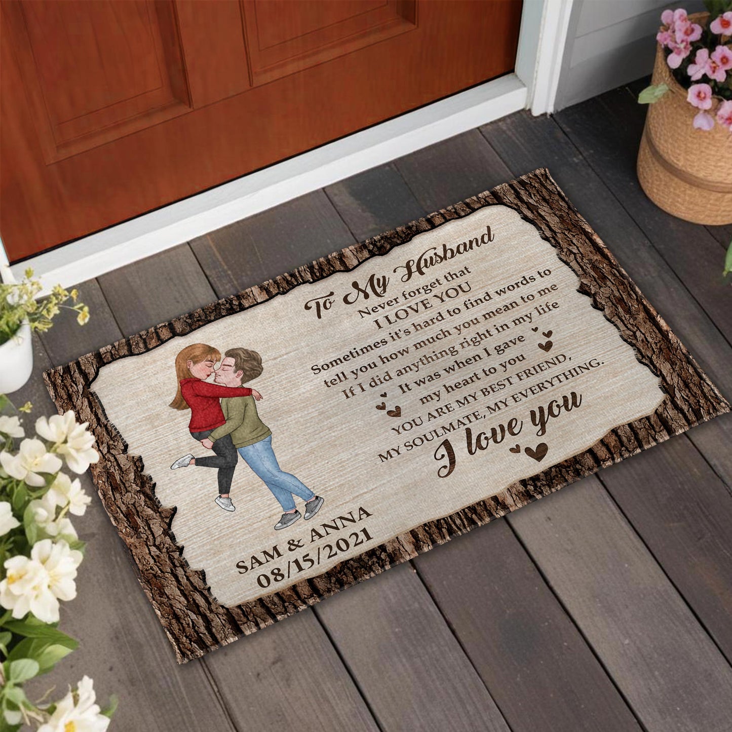 Personalized Custom I Love You, You Are My Everything Doormat - Perfect Gift For Spouse