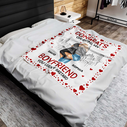 Congrats On Being My Boyfriend Skyline and Hearts Design