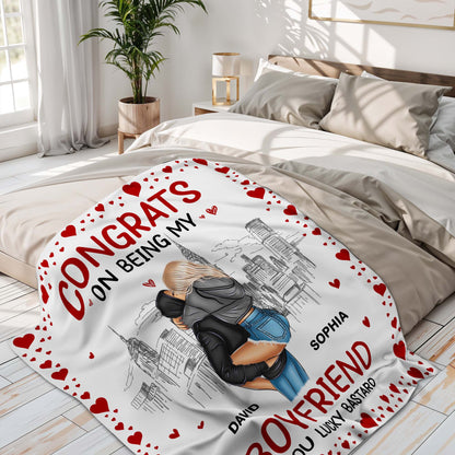 Congrats On Being My Boyfriend Skyline and Hearts Design