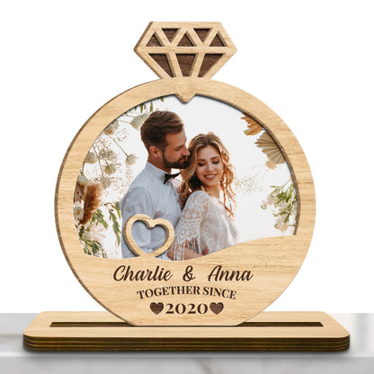 Custom Anniversary Wood Plaque for Couples with personalized design details for meaningful gifting image 7