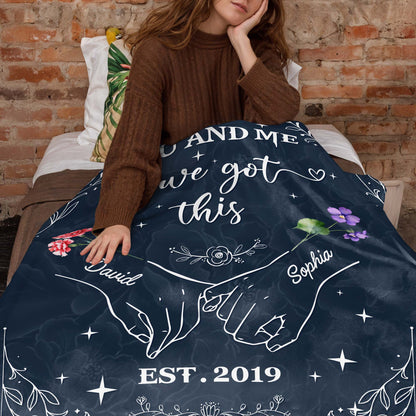 You And Me We Got This Hands And Flowers Design