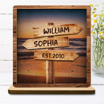 Follow Your Path Together - Personalized Custom Wood Plaque