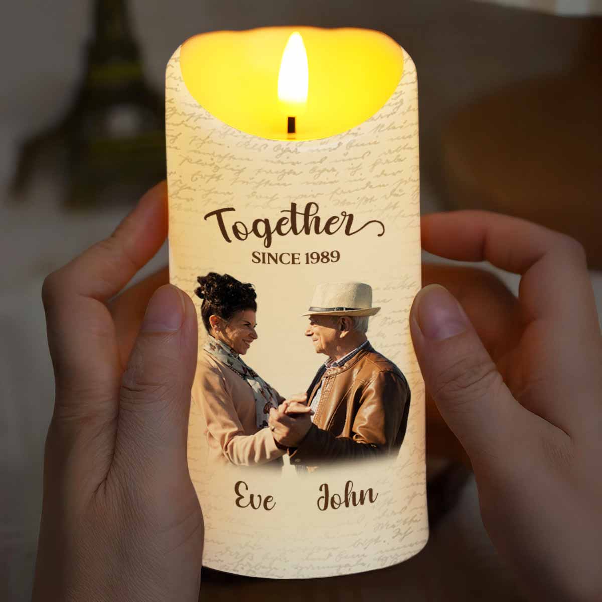 Favorite Place In The World Is Next To You, Candle, Custom Photo