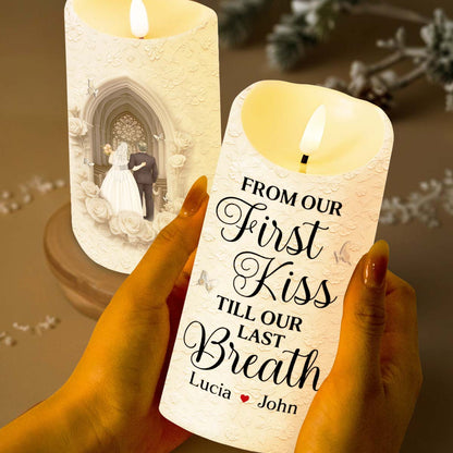 From Our First Kiss Till Our Last Breath, Roses and Wedding Couple