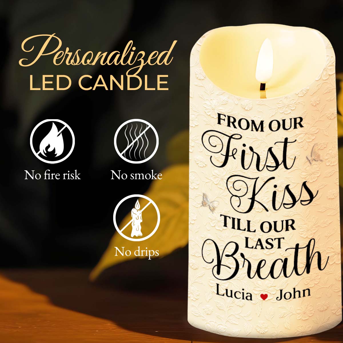 From Our First Kiss Till Our Last Breath, Roses and Wedding Couple