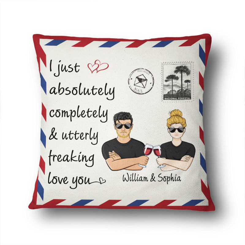 Custom 'Freaking Love You' Personalized Pillow for Couples & Friends