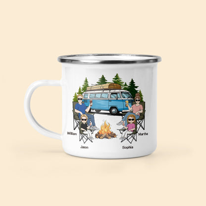 Camping Making Memories One Campsite At A Time - Personalized Enamel Mug