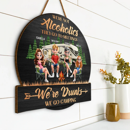 Welcome To Our Camper - Personalized Custom Wood Sign for Camping Besties