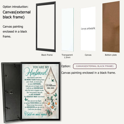 Personalized Memorial For Loved One Canvas for Husband: 'You Are My Husband' Keepsake