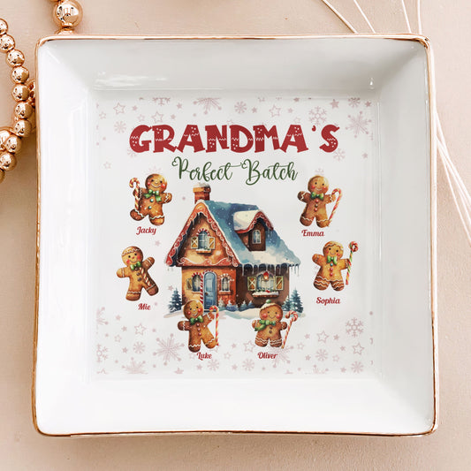 Christmas Gift Grandma's Perfect Batch - Personalized Jewelry Dish