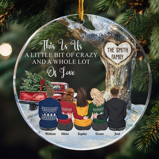 Custom "This Is Us: A Lot of Love" Family Christmas Acrylic Ornament