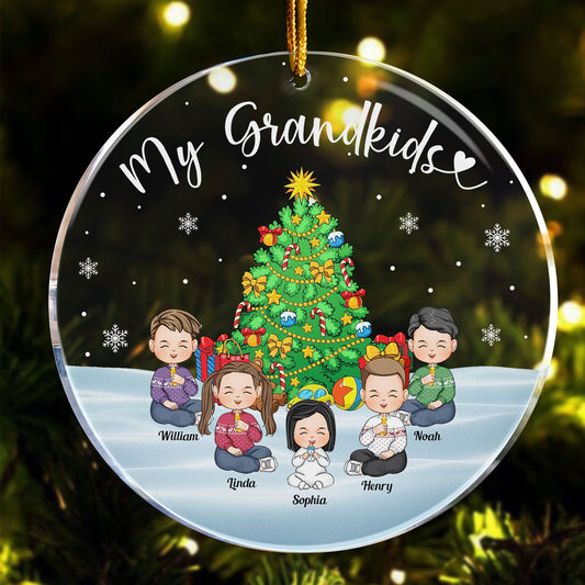 Personalized 'My Grandkids' Christmas Ornament | Custom Acrylic Keepsake for Grandparents