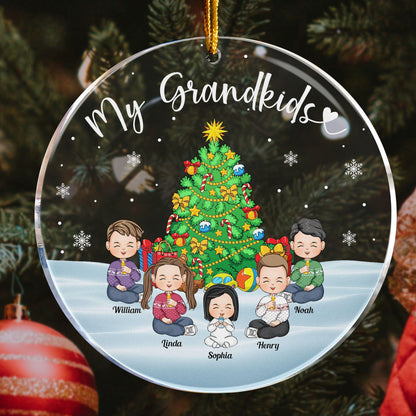 Christmas My Grandkids - Personalized Acrylic Ornament