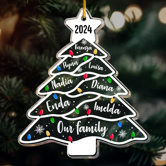 Personalized Our Family 2024 Christmas Ornament - Custom Tree Keepsake