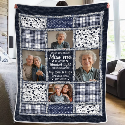 The Light of Your Love Guides Me - Personalized Custom Photo Memorial Blanket