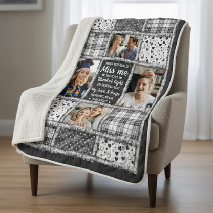 The Light of Your Love Guides Me - Personalized Custom Photo Memorial Blanket