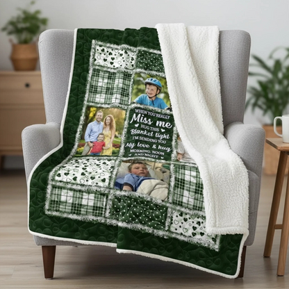 The Light of Your Love Guides Me - Personalized Custom Photo Memorial Blanket