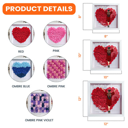 Congratulation Graduate A Sweet Ending - Personalized Flower Shadow Box