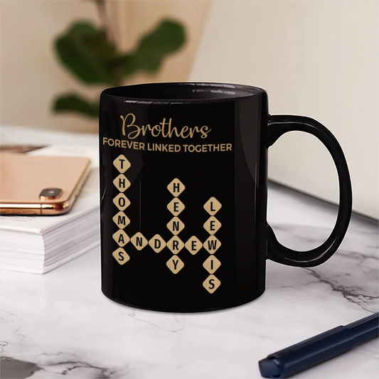 Personalized Sibling Crossword Mug for Sister with personalized design details for meaningful gifting image 6