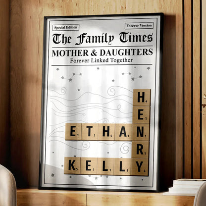 The Family Times - Personalized Custom Crossword Poster / Canvas
