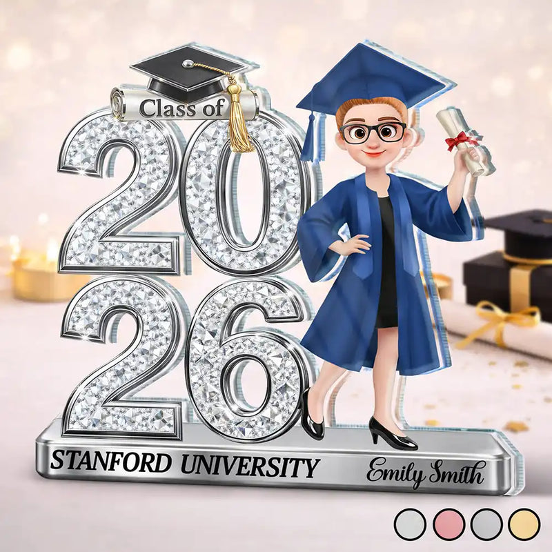 Crystal Effect Graduation Man & Woman - Personalized Plaque