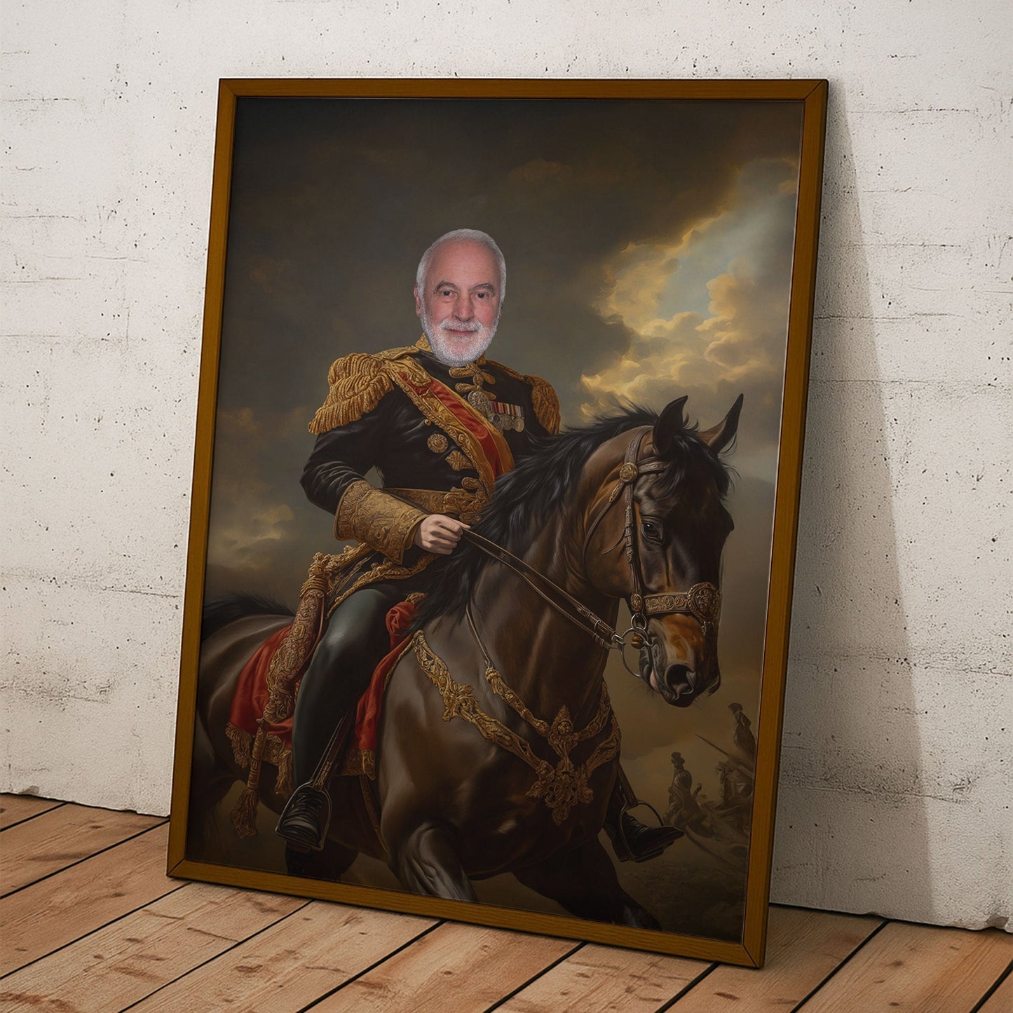 Custom Photo Royal Painting Style For Dad, Grandpa - Personalized Poster / Canvas