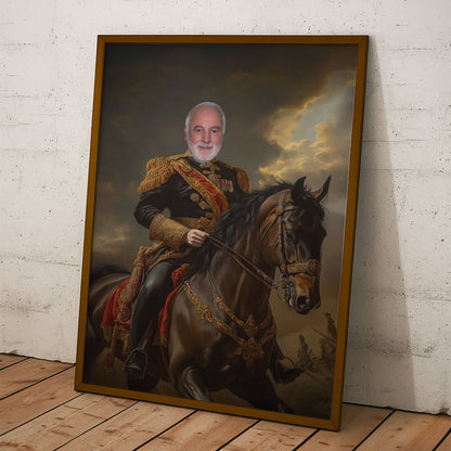 Custom Photo Royal Painting Style For Dad, Grandpa - Personalized Poster / Canvas