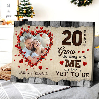 Personalized Custom Couple Photo Grow Old Along With Me Poster / Canvas - Custom Anniversary Couple Gifts