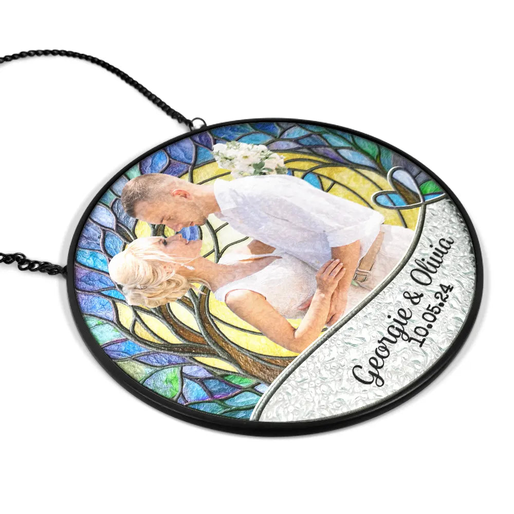 Suncatcher Ornament detail view for Couples