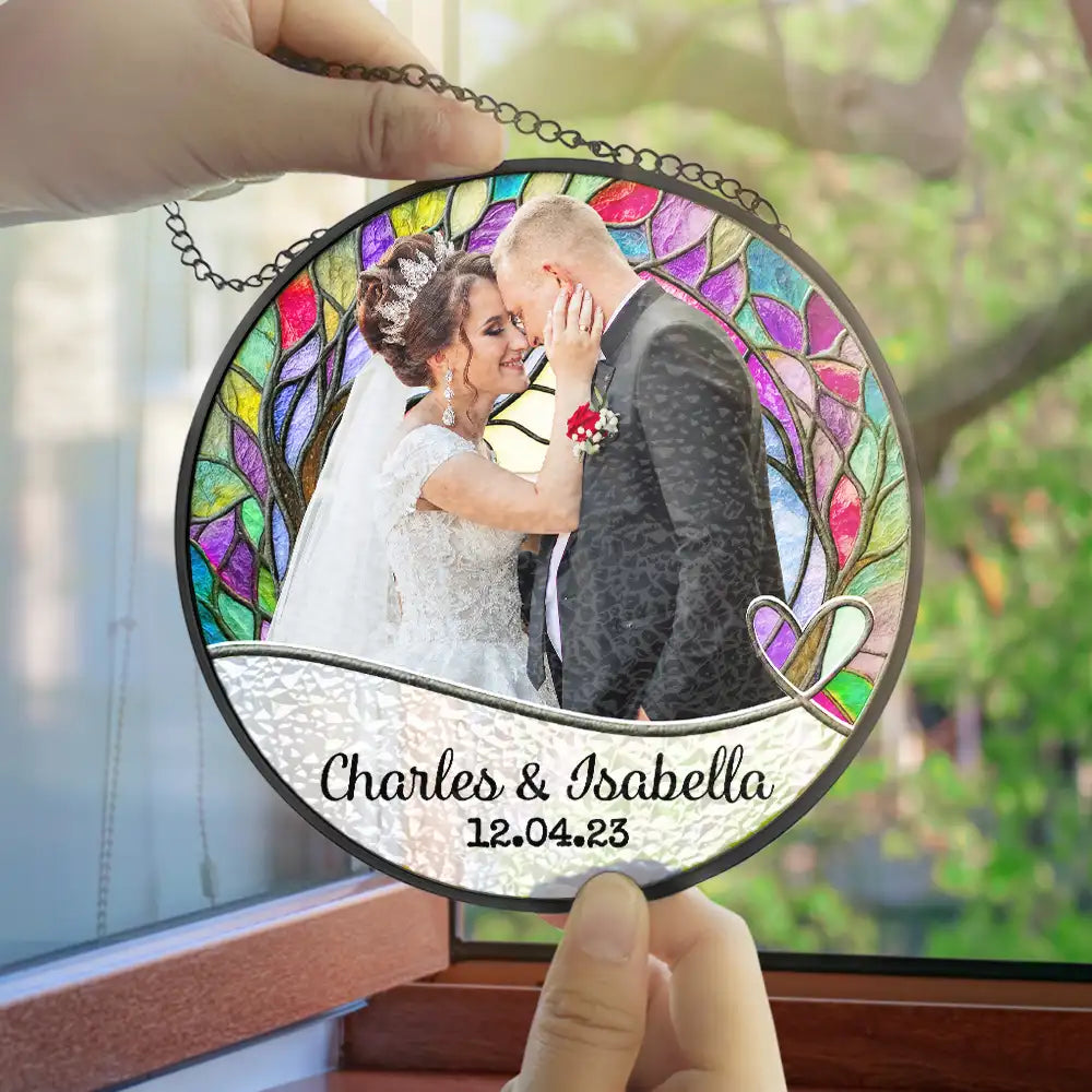 Suncatcher Ornament gift-ready design for Couples