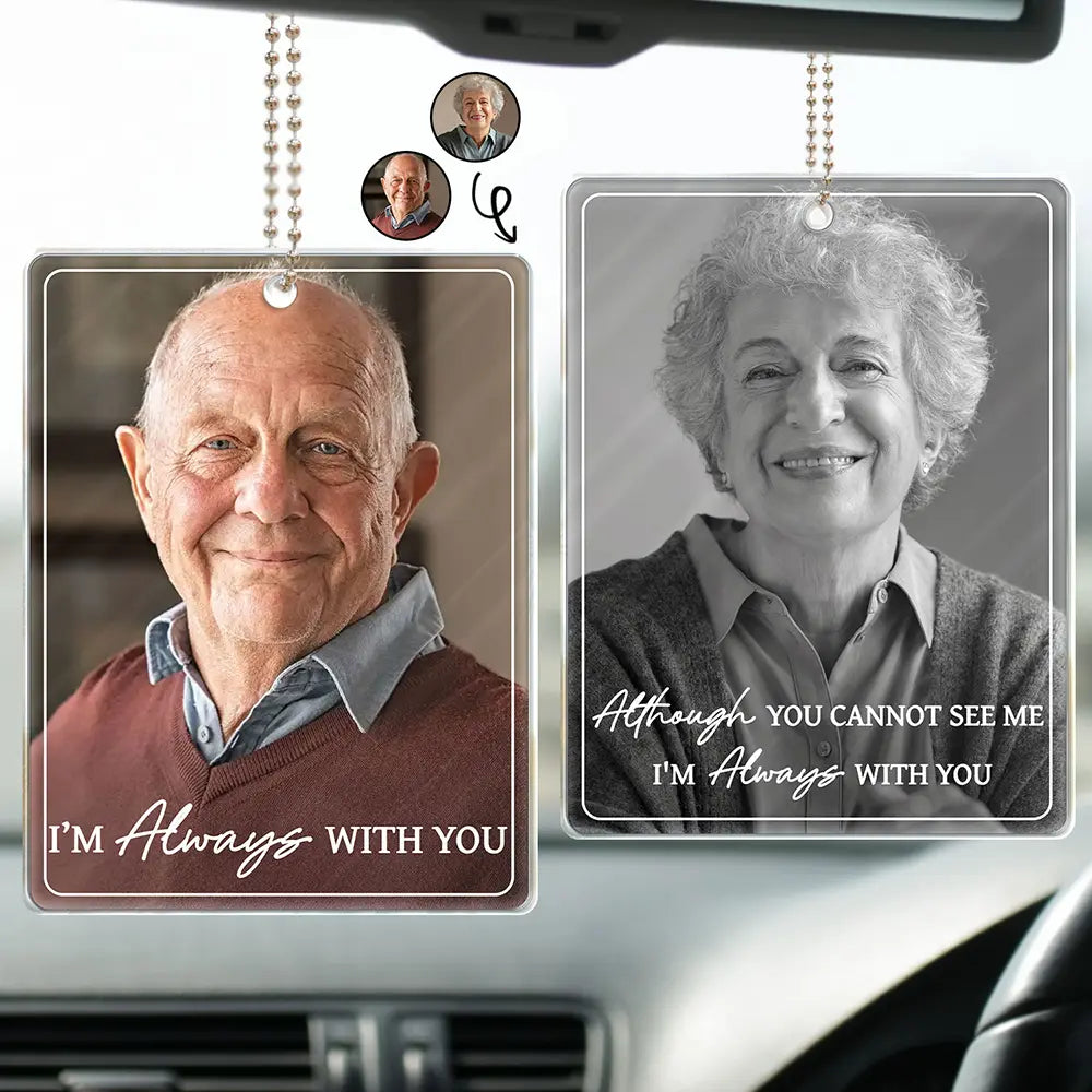 Custom Photo Memorial Car Hanger for Family with personalized design details for meaningful gifting