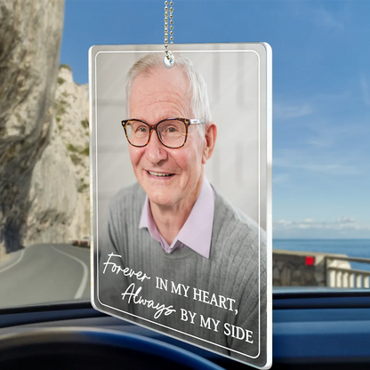 Custom Photo Memorial Car Hanger personalization view for Family