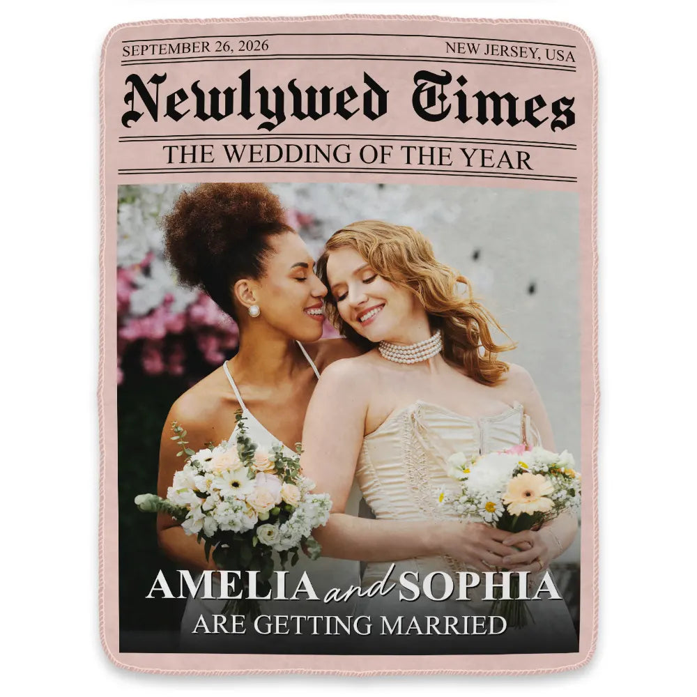 Custom Photo Wedding Blanket personalization view for Couples