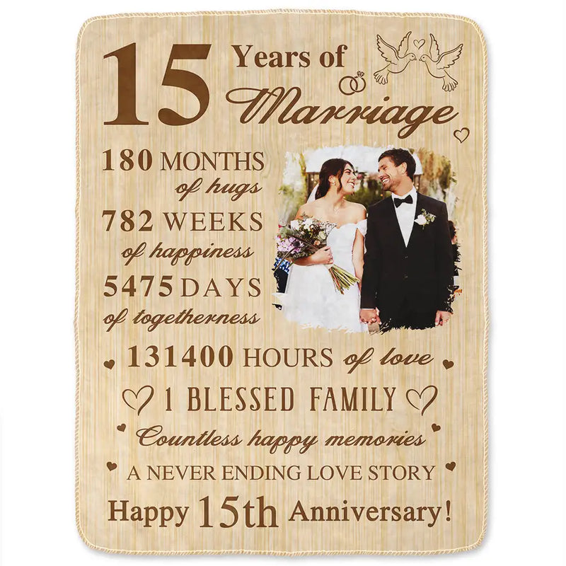 Personalized Custom Photo Couple Blanket - Custom Wedding Anniversary Gift