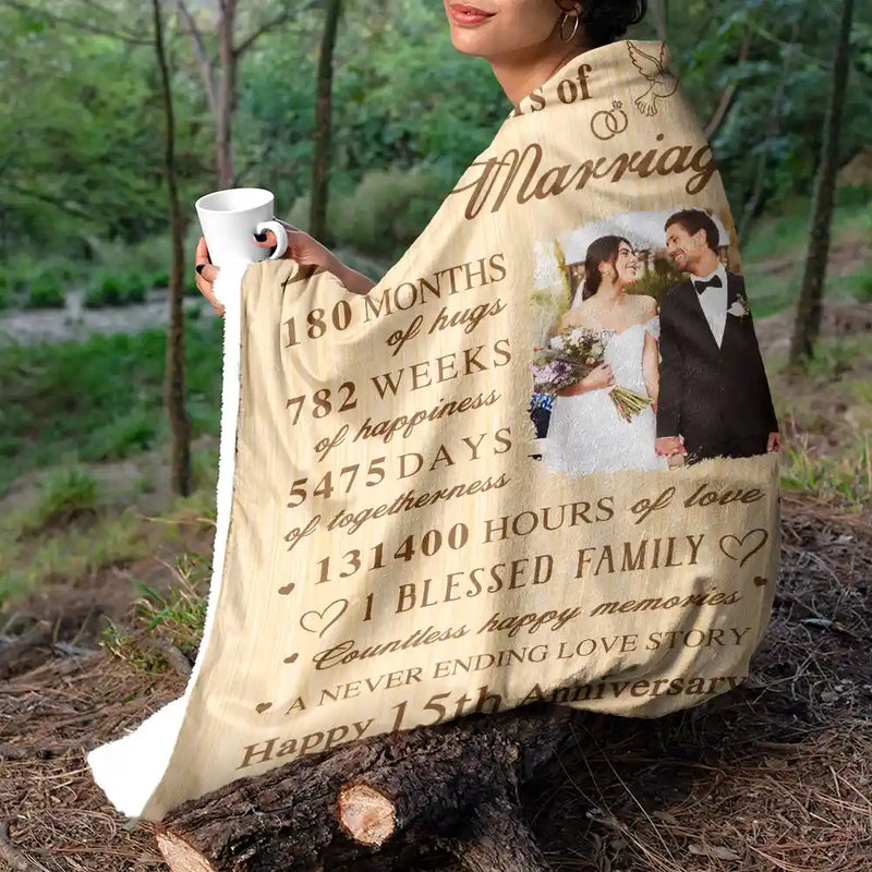 Personalized Custom Photo Couple Blanket - Custom Wedding Anniversary Gift
