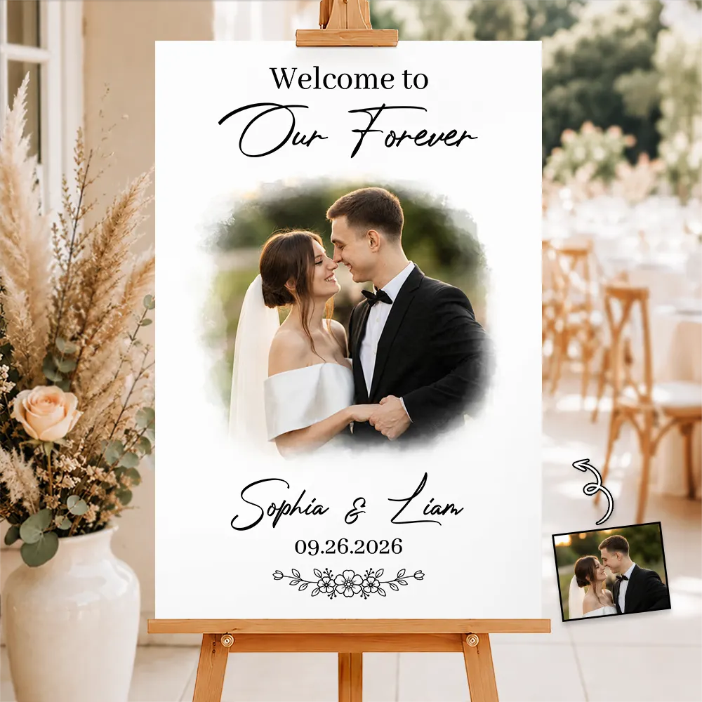 Custom Wedding Welcome Sign for Couples with personalized design details for meaningful gifting