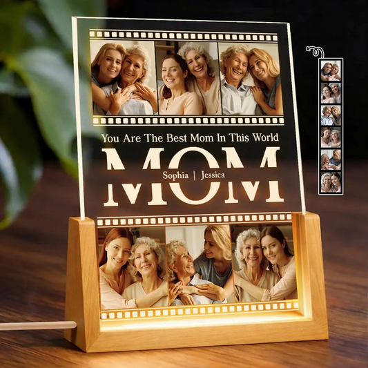 You Are The Best Mom In This World - Personalized Custom Photo Night Light