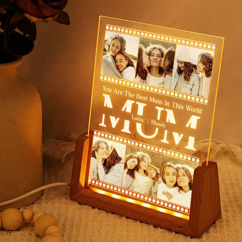 You Are The Best Mom In This World - Personalized Custom Photo Night Light