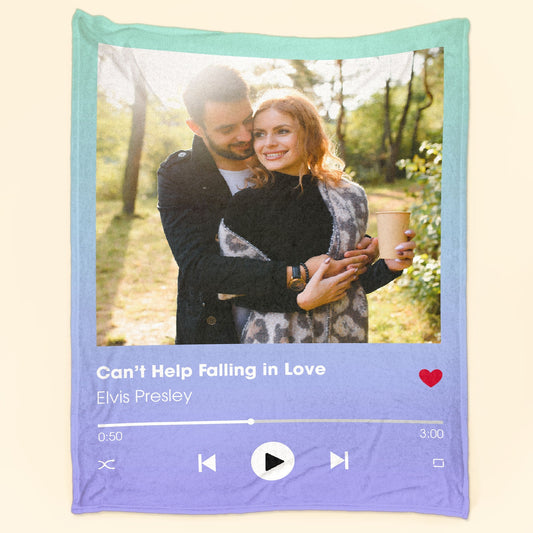 Customized Blanket With Your Favorite Song - Personalized Photo Blanket