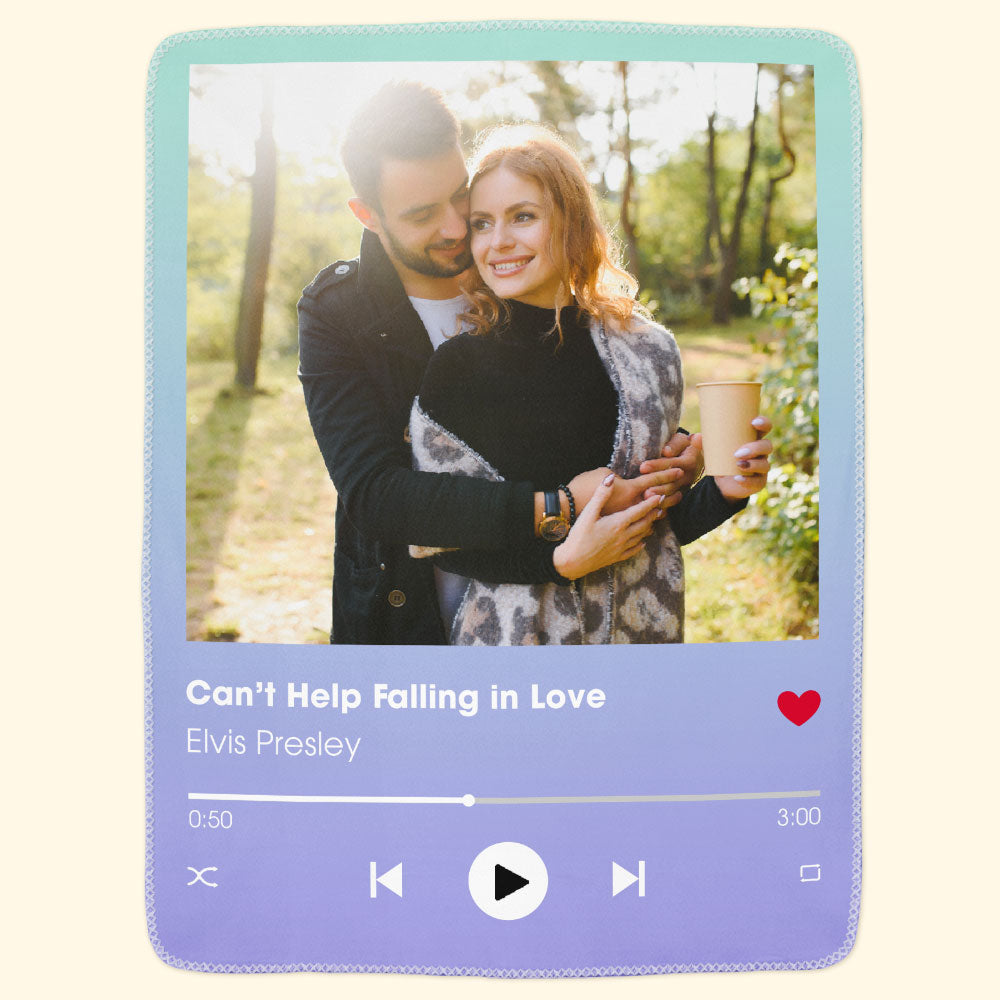 Customized Blanket With Your Favorite Song - Personalized Photo Blanket